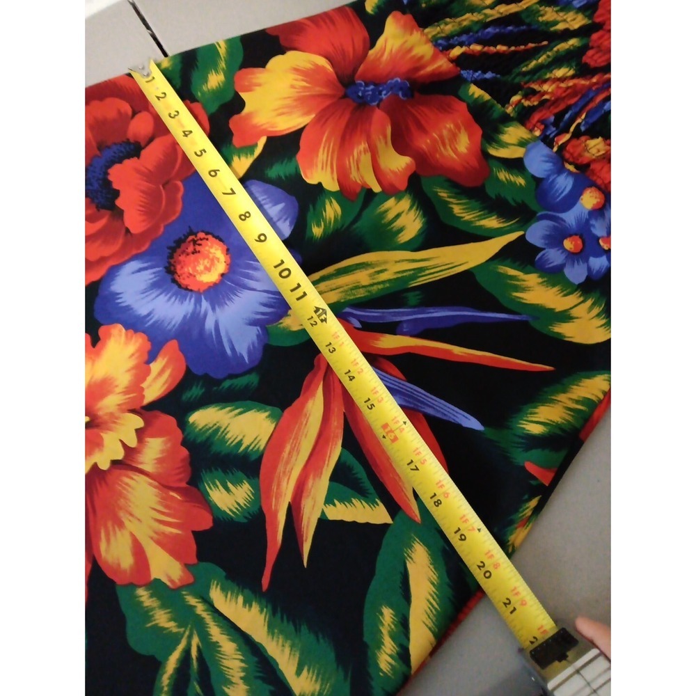 Prophecy Hawaiian Maxi Dress Size 8 Floral Island Smocked Travel Bright Beachy‎ - Picture 7 of 8